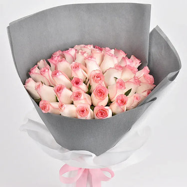 35 Dual Shade Pink Roses Designer Bouquet